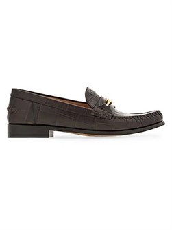 Кожаные лоферы Ferragamo Harry с тиснением под крокодила, кожаным верхом и подкладкой 11016342