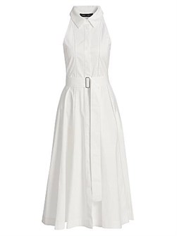 Платье-рубашка из хлопкового поплина без рукавов с поясом Dorothy от Proenza Schouler 11166103