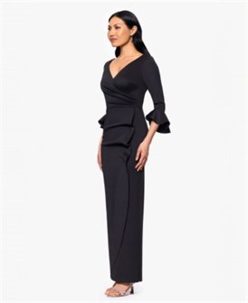 Платье-футляр с V-образным вырезом и рукавами 3/4 от Betsy &amp, Adam, с идеальной посадкой и стильным дизайном 11231017