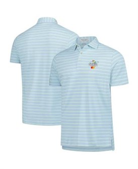 Мужская светло-голубая футболка поло Peter Millar с защитой UPF 50+ и влагоотводящими свойствами 11223280