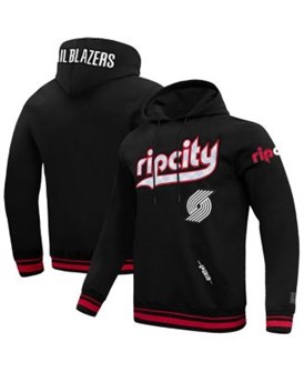 Pro Standard Худи мужской Portland Trail Blazers 2024/25 City Edition чёрное с объёмной вышивкой 11223670
