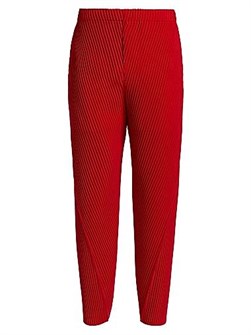 Брюки Homme Plisse Issey Miyake до лодыжек с геометрическими складками, эластичный пояс, 100% полиэстер 11024906