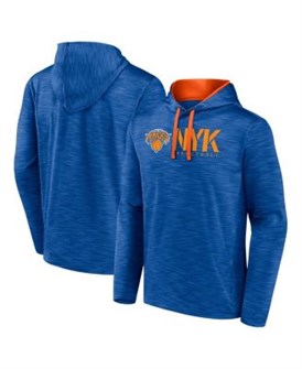 Logo Athletic Мужское синее худи с капюшоном New York Knicks Head Start, классическая посадка, 200 г/м? 11224977