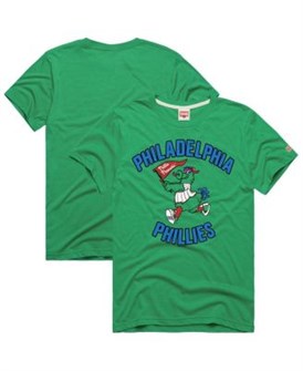 Homage Молодёжная зелёная триблендовая футболка Philadelphia Phillies Hyper Local с коротким рукавом 11177055