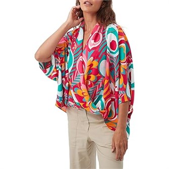 Топ с драпировкой и рукавами до локтя Concourse от Trina Turk, 100% полиэстер 11227239