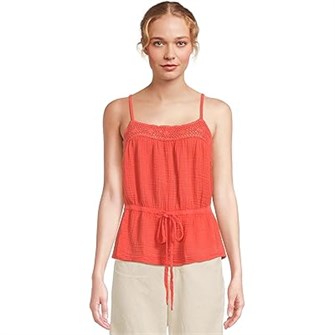 Топ Dahlia от Michael Stars с завязками на талии, классического кроя, 100% хлопок 11177698