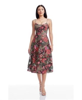 Женское платье без рукавов с романтичным силуэтом fit &amp, flare и облегающим верхом от Dress the Population 11239231