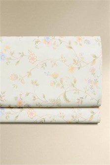 Zara Home Простыня из хлопкового перкаля с цветочным рисунком, 200 нитей 11235945