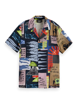 Футболка Scotch &amp, Soda с коротким рукавом и коллажным принтом, стандартный крой 11177778