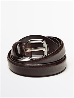 Massimo Dutti Ремень из натуральной кожи с арочной пряжкой, ширина 2 см, металлическая застежка 11202087