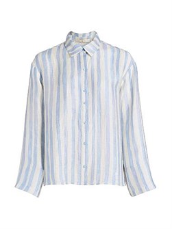 Пляжная рубашка с пуговицами и длинными рукавами Nico от Marie Oliver в полоску, свободный крой, непромокаемая 11167497