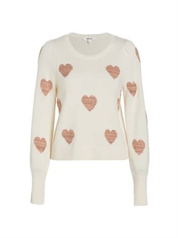 Свитер Annabelle от Splendid с блестящими сердцами, лонгслив, 47% вискоза, 13% нейлон, 12% шерсть 11164658