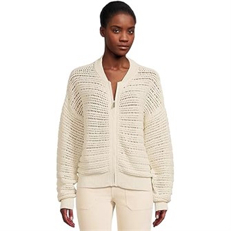 Легкий бомбер Sanctuary с открытой вязкой из 100% хлопка, с длинными рукавами и застежкой на молнии 11226619