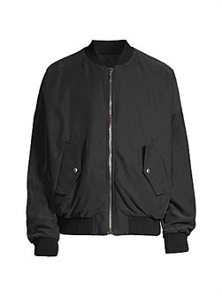 Реверсивная бомбер-куртка Balmain с небесным принтом и длинными рукавами из 100% хлопка, Италия 11164895