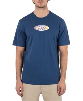 Мужская хлопковая футболка Hurley Orbit с короткими рукавами и оригинальным принтом, плотностью 150 г/м? 11232970