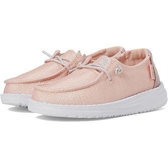 Лоферы Hey Dude Kids Wendy Glitter с круглыми носами и эластичными шнурками для детей 11177567