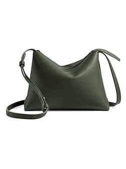 Khaite Кожаная сумка средних размеров из фактурной кожи с удобным съемным ремешком и застежкой-молнией 11167276