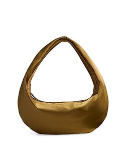 Khaite Средняя нейлоновая и замшевая сумка-хобо Olivia с двумя молниями и плечевым ремнем 11167265