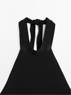 Топ Massimo Dutti с открытыми плечами и завязками на спине 11202050