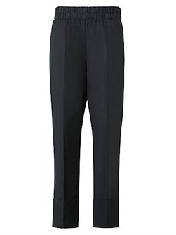 Брюки из хлопкового поплина с эластичным поясом и карманами Akris Punto Farell 11030598