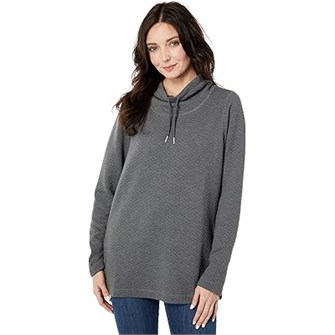 L.L.Bean Лонгслив SoftLight с удобным воротником и кнопочной застежкой, 53% полиэстер 11177396