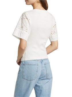 Футболка с короткими рукавами Margaux Mixed Media от Derek Lam, 56% хлопок, свободный крой 11225606