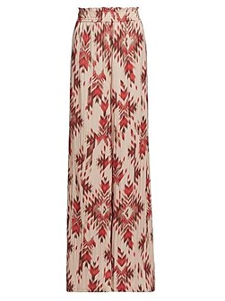 Широкие брюки Lyra с принтом и эластичным поясом от L',Agence, 100% полиэстер 11167185