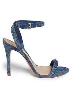 Сандалии Aurora Denim от Schutz на высоком каблуке с открытым носком и кожаной подкладкой 11026262