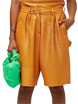 Шорты-бермуды Didi от Simon Miller с вышивкой пайетками, широким кроем и карманами 11164981