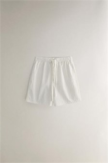 Zara Home Шорты в полоску из хлопка с эластичным поясом и регулируемым шнурком 11229611