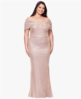 Платье макси без бретелей больших размеров с металлическими нитями от Betsy &amp, Adam 11227872