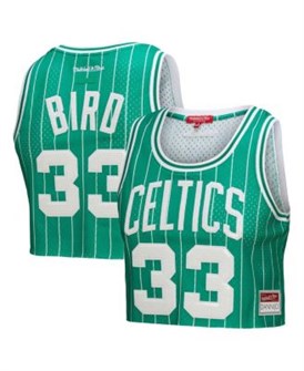 Mitchell &amp, Ness Женский модный укороченный джерси X Dannijo с принтом и стразами Boston Celtics 11224466