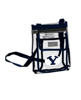 Logo Brand Прозрачная сумка через плечо BYU Cougars с логотипом, 3 кармана, регулируемый ремень, 27 x 24 x 1,3 см 11224823