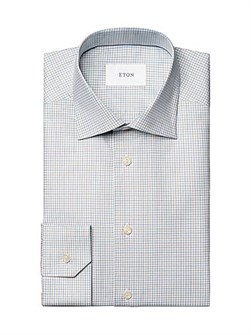 Таттерсалл рубашка Eton Slim-Fit на пуговицах из 100% органического хлопка 11167307