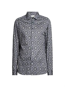 Мягкая хлопковая рубашка с медальонным принтом от Etro, лонгслив, Италия 11166945