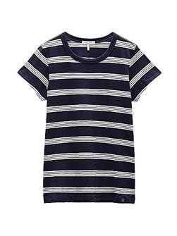 Футболка с коротким рукавом Slub Stripe из хлопка от Rag &amp, Bone, прямой крой, 100% хлопок 11169450