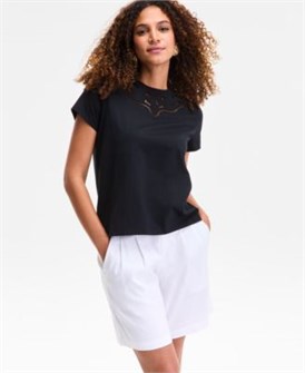 Футболка I.N.C. International Concepts из хлопка с короткими рукавами и вырезом, эксклюзивно в Macy',s 11175742