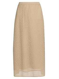 Юбка Theory А-силуэта из кружевного трикотажа с цветочным узором и поясом 11165994
