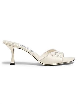 Кожаные мюли Jimmy Choo Skye 70MM с вышивкой и открытым носком 11166527