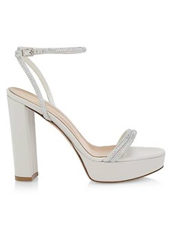 Замшевые сандалии на платформе Gianvito Rossi с кристальными украшениями 11164241