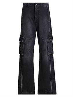 Штаны-карго Nahmias из 100% хлопка с расслабленным кроем, широкими штанинами и множеством карманов 11025176