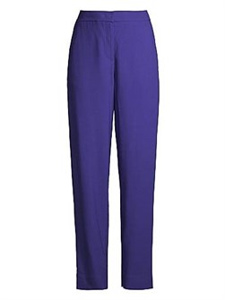 Брюки Emporio Armani с высокой талией и прямыми штанинами, 98% вискоза, легкие в уходе 11164814