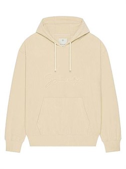 Бархатное худи Givenchy с логотипом, лонгсливами, карманом-кенгуру и шнурком на капюшоне 11027075