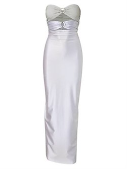 Атласное макси-платье с вырезами от Baobab, 80% нейлон, 20% эластан 11164274