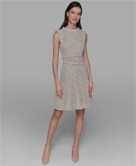 Женское платье А-силуэта из текстурированного трикотажа с эластаном от Karl Lagerfeld Paris 11223382