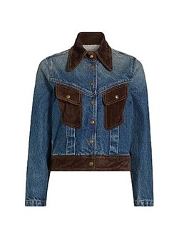 Джинсовая куртка Brooklyn от Nili Lotan с расстегивающимся воротником и карманами, 100% хлопок 11025467