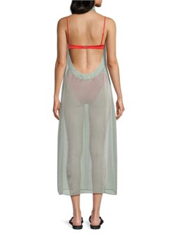 Полупрозрачное пляжное платье-халтер WeWoreWhat из легкой ткани с открытой спиной, 100% полиэстер 11178122