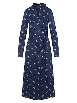 Макси-платье с узором «Туманный горошек» от Rebecca Taylor с элегантным бантом на талии и сборками на талии 10041094