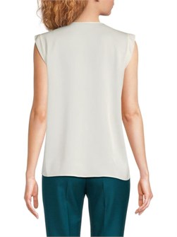 Бесшовный топ из шелковой смеси Boss с разрезом и фактурной отделкой, 90% шелка, без рукавов 11231923