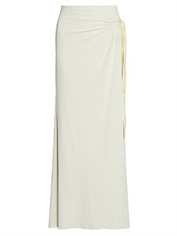 Макси-юбка Nanushka Macea с рюшами и боковым завязом, эластичный пояс, 100% полиэстер 11165693